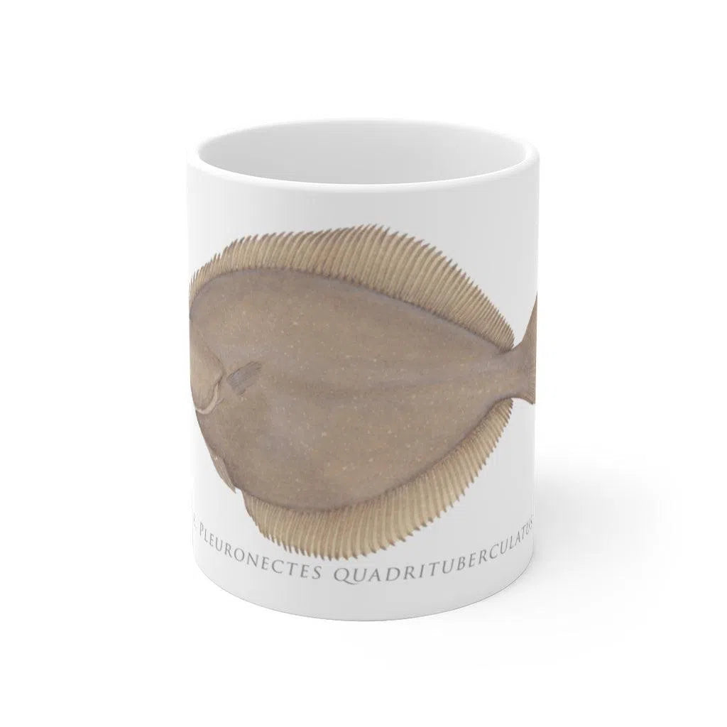 Alaska Plaice Mug-Stick Figure Fish Illustration