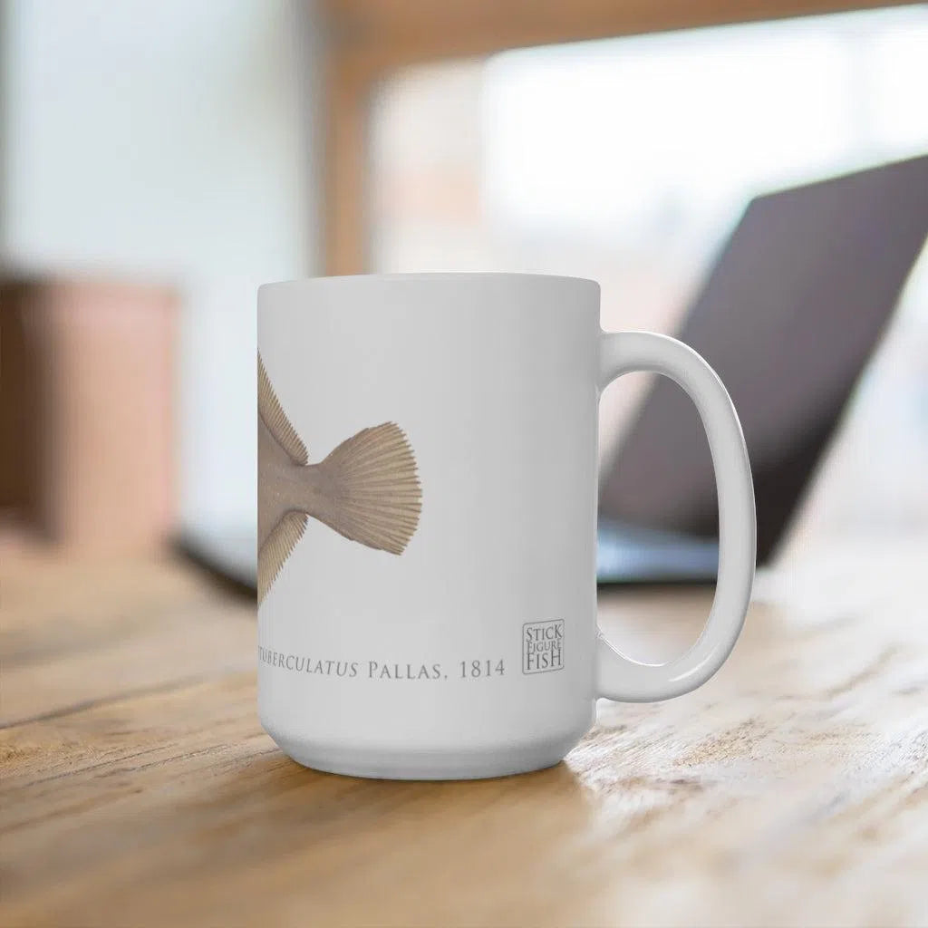 Alaska Plaice Mug-Stick Figure Fish Illustration