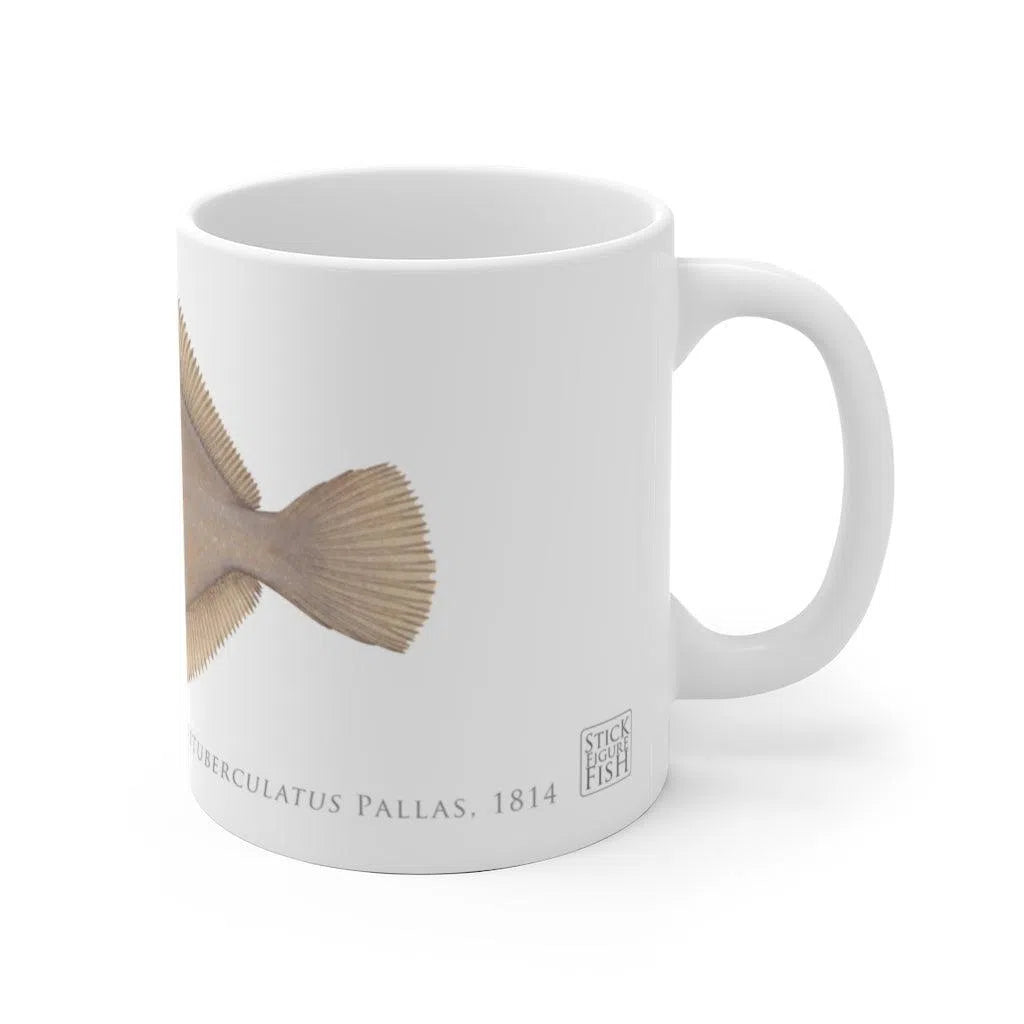 Alaska Plaice Mug-Stick Figure Fish Illustration