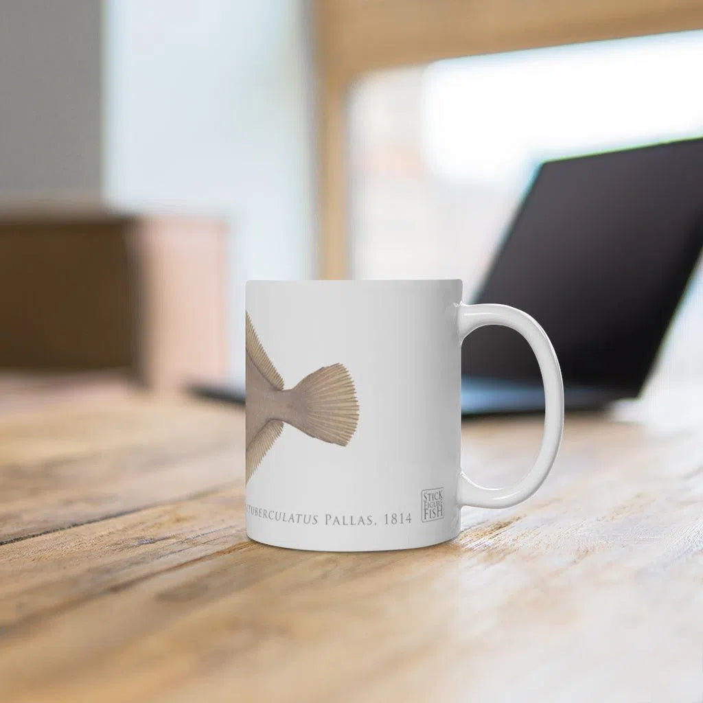 Alaska Plaice Mug-Stick Figure Fish Illustration