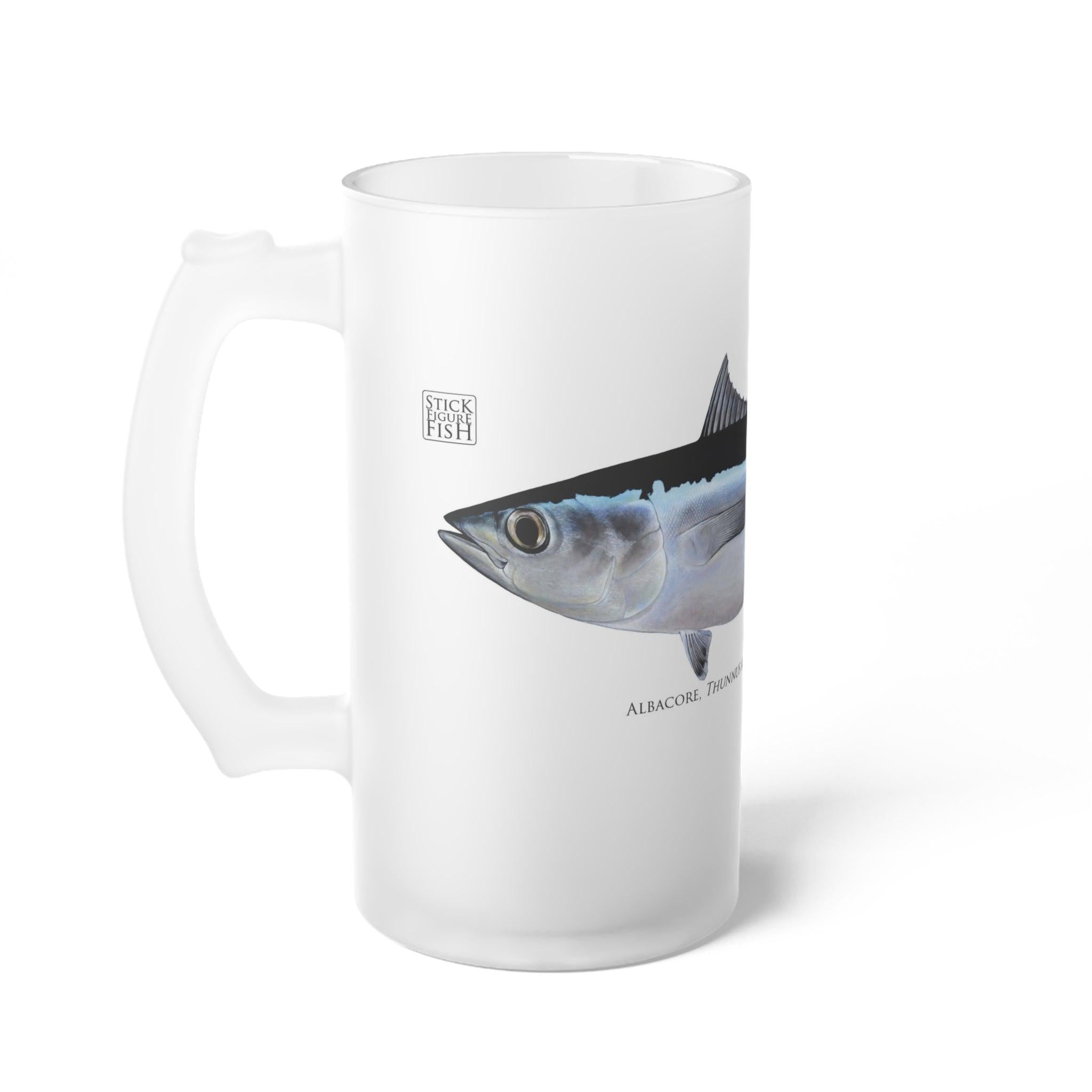 Albacore Stein featuring a detailed illustration by Dr. Lindsay Marshall