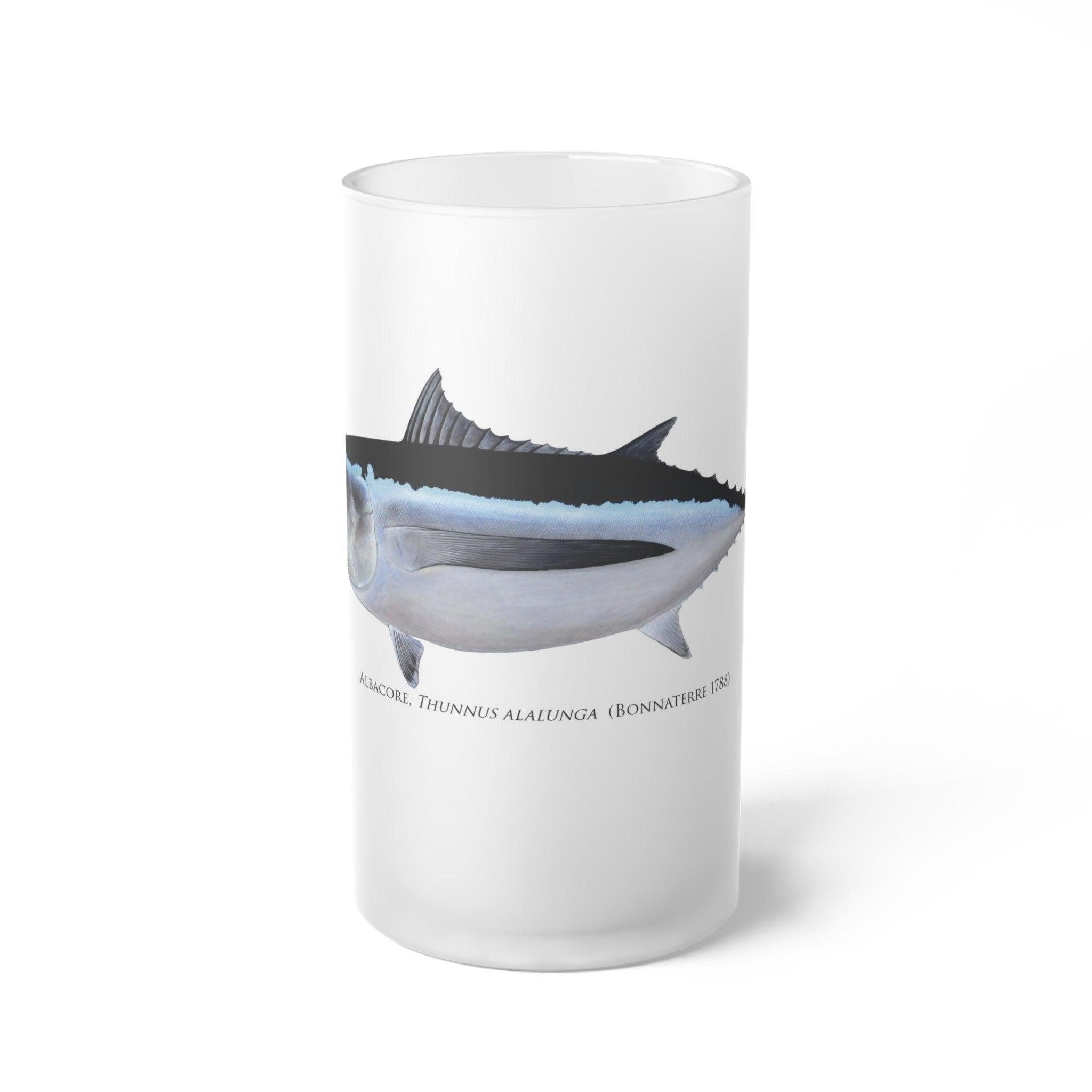 Albacore Stein featuring a detailed illustration by Dr. Lindsay Marshall