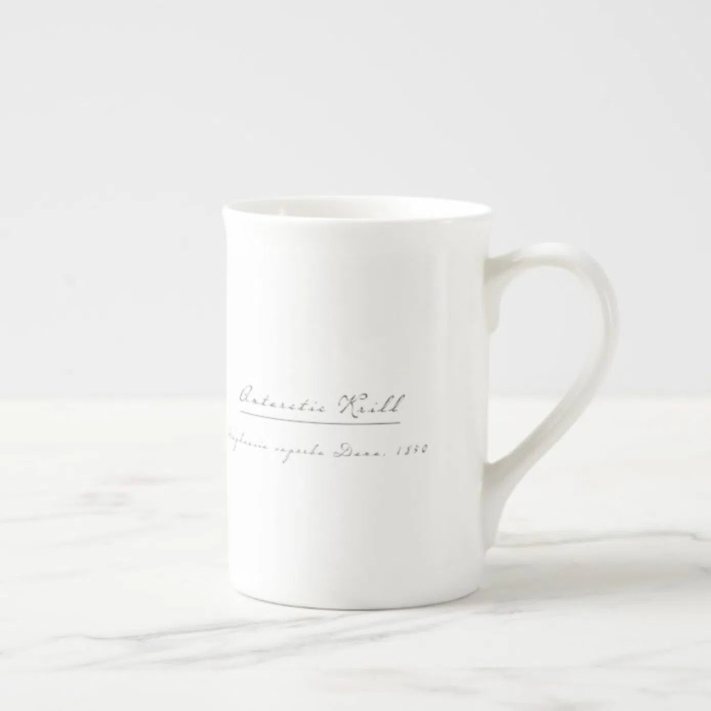 Antarctic Krill - Fine Bone China Mug-Stick Figure Fish Illustration