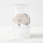 Barramundi Cod - Frosted Glass Stein-Stick Figure Fish Illustration