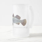 Barramundi - Frosted Glass Stein-Stick Figure Fish Illustration