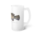 Black Rockcod - Frosted Glass Stein-Stick Figure Fish Illustration