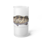 Black Rockcod - Frosted Glass Stein-Stick Figure Fish Illustration