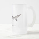 Bull Shark - Frosted Glass Stein-Stick Figure Fish Illustration