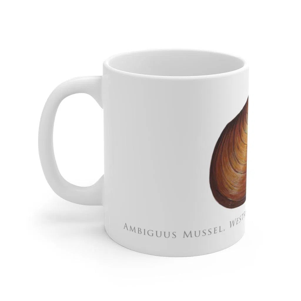 Ambiguus Mussel Mug-Stick Figure Fish Illustration