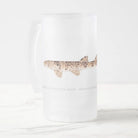 Cenderwasih Epaulette Shark - Frosted Glass Stein-Stick Figure Fish Illustration