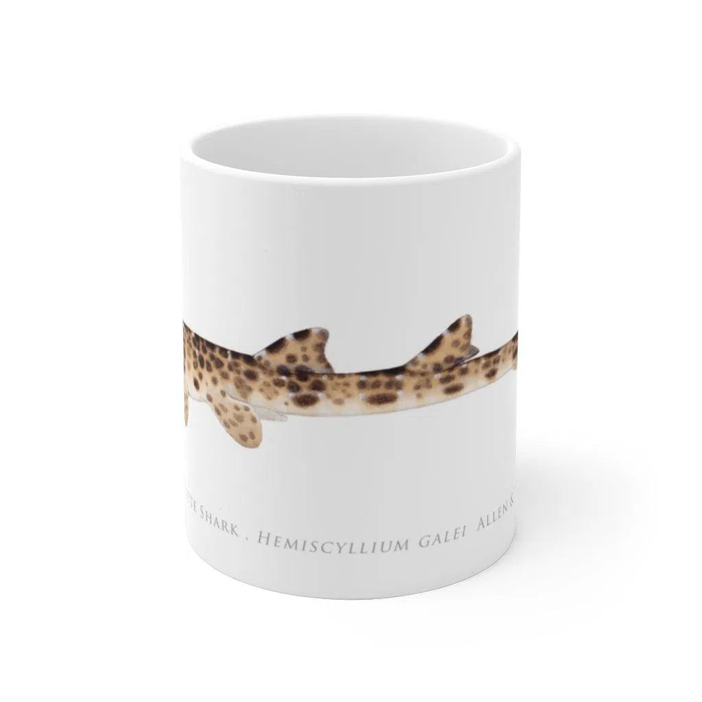 Cenderwasih Epaulette Shark Mug-Stick Figure Fish Illustration