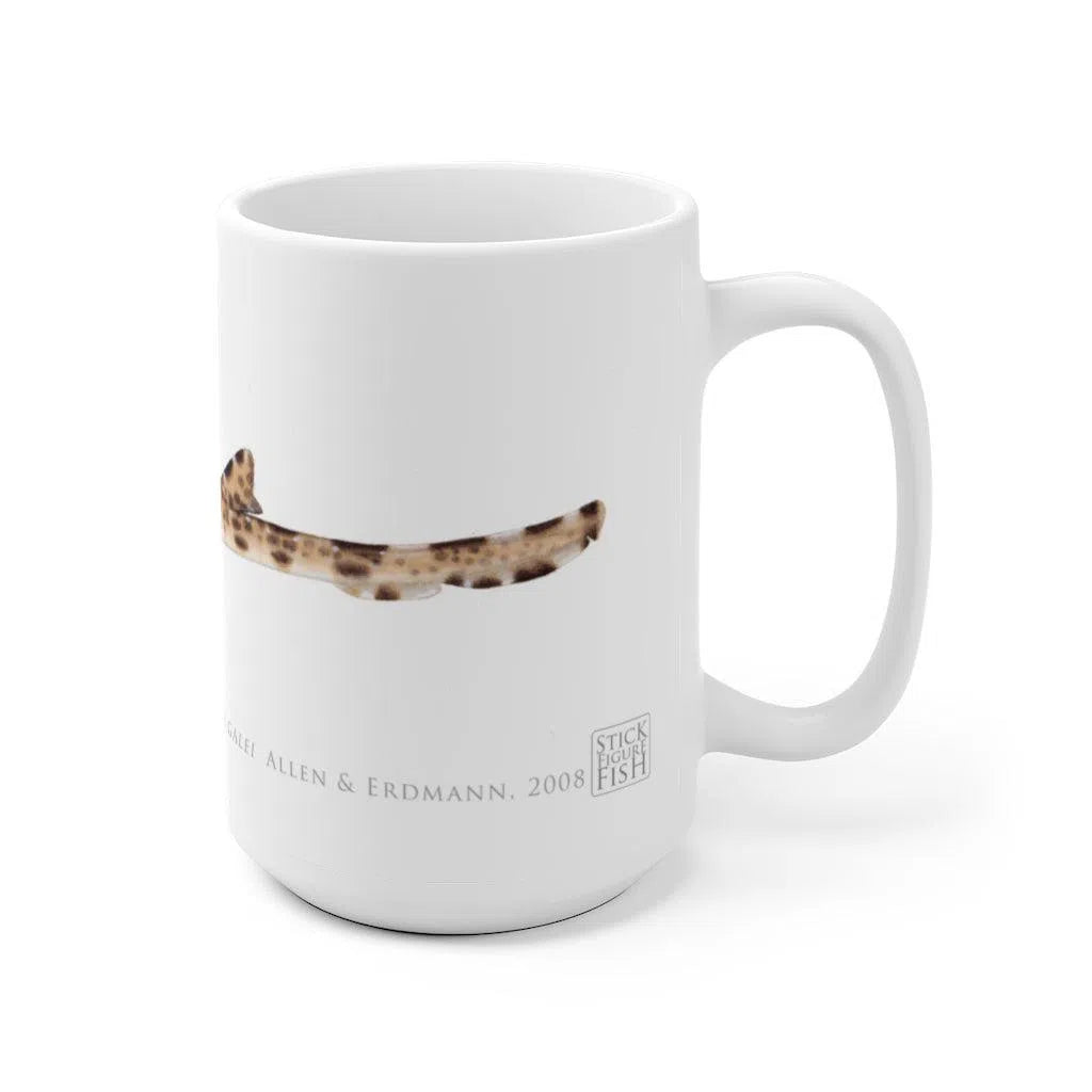 Cenderwasih Epaulette Shark Mug-Stick Figure Fish Illustration