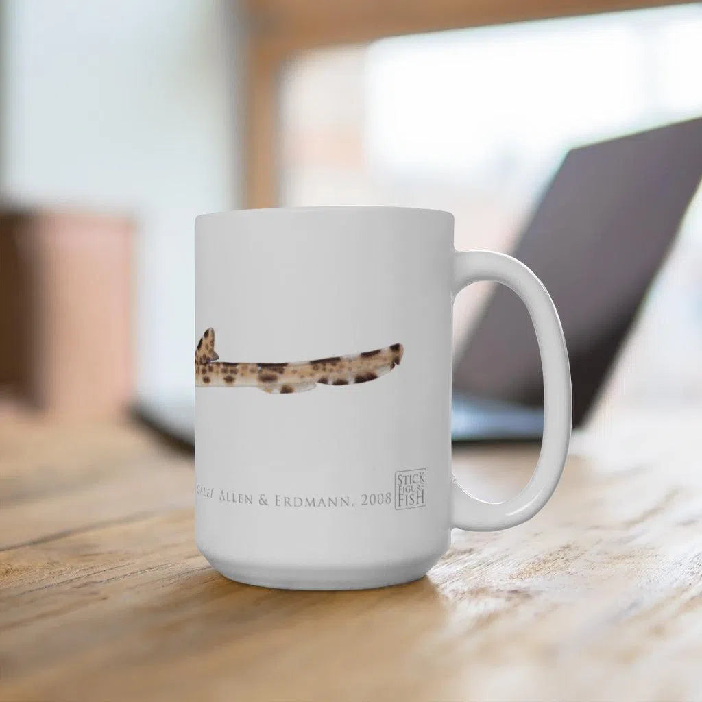 Cenderwasih Epaulette Shark Mug-Stick Figure Fish Illustration