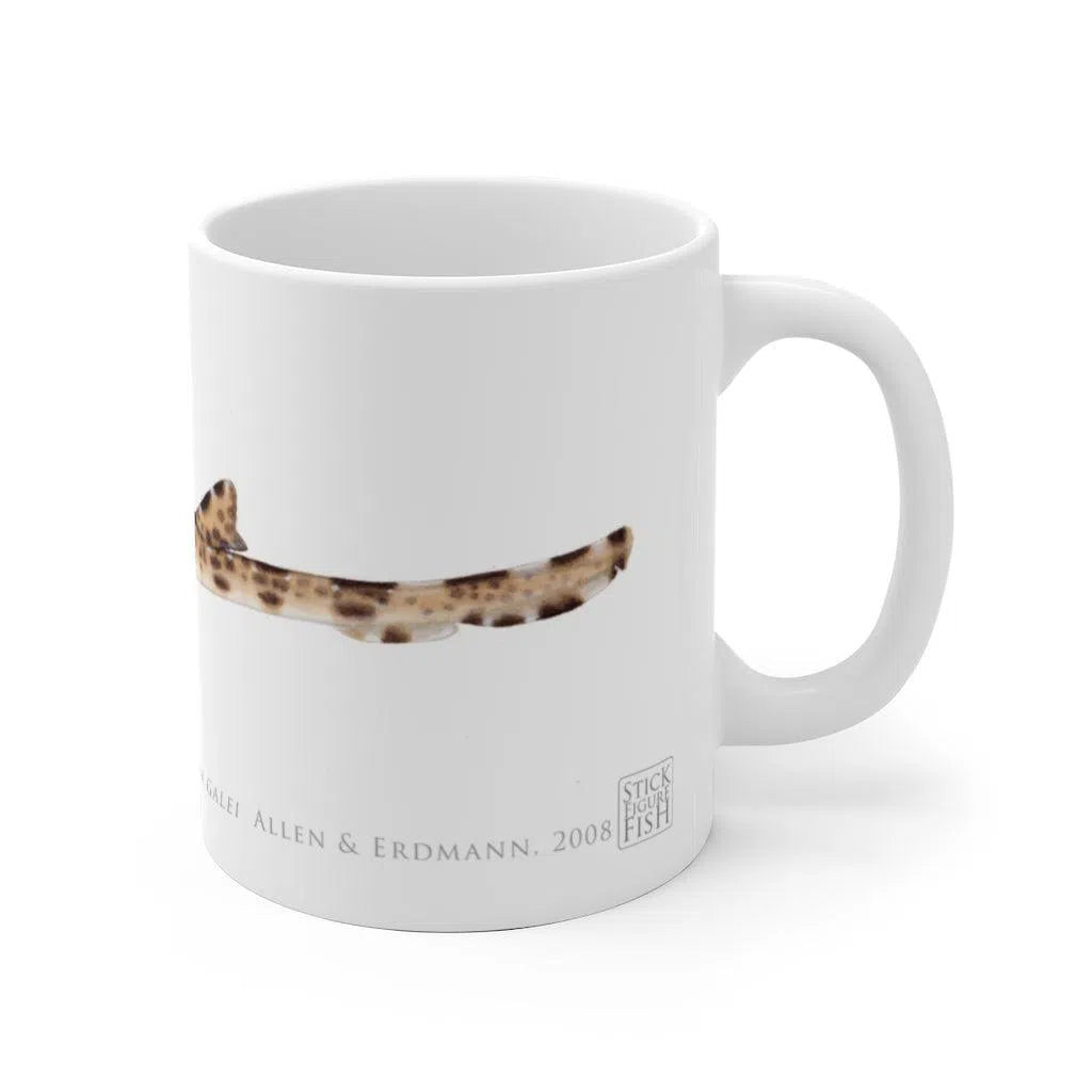 Cenderwasih Epaulette Shark Mug-Stick Figure Fish Illustration