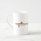 Choose Your Species - Shark or Ray - Fine Bone China Mug-Stick Figure Fish Illustration