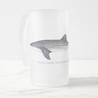 Choose Your Species - Shark or Ray - Frosted Glass Stein-Stick Figure Fish Illustration