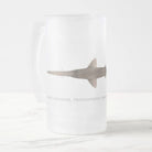 Choose Your Species - Shark or Ray - Frosted Glass Stein-Stick Figure Fish Illustration