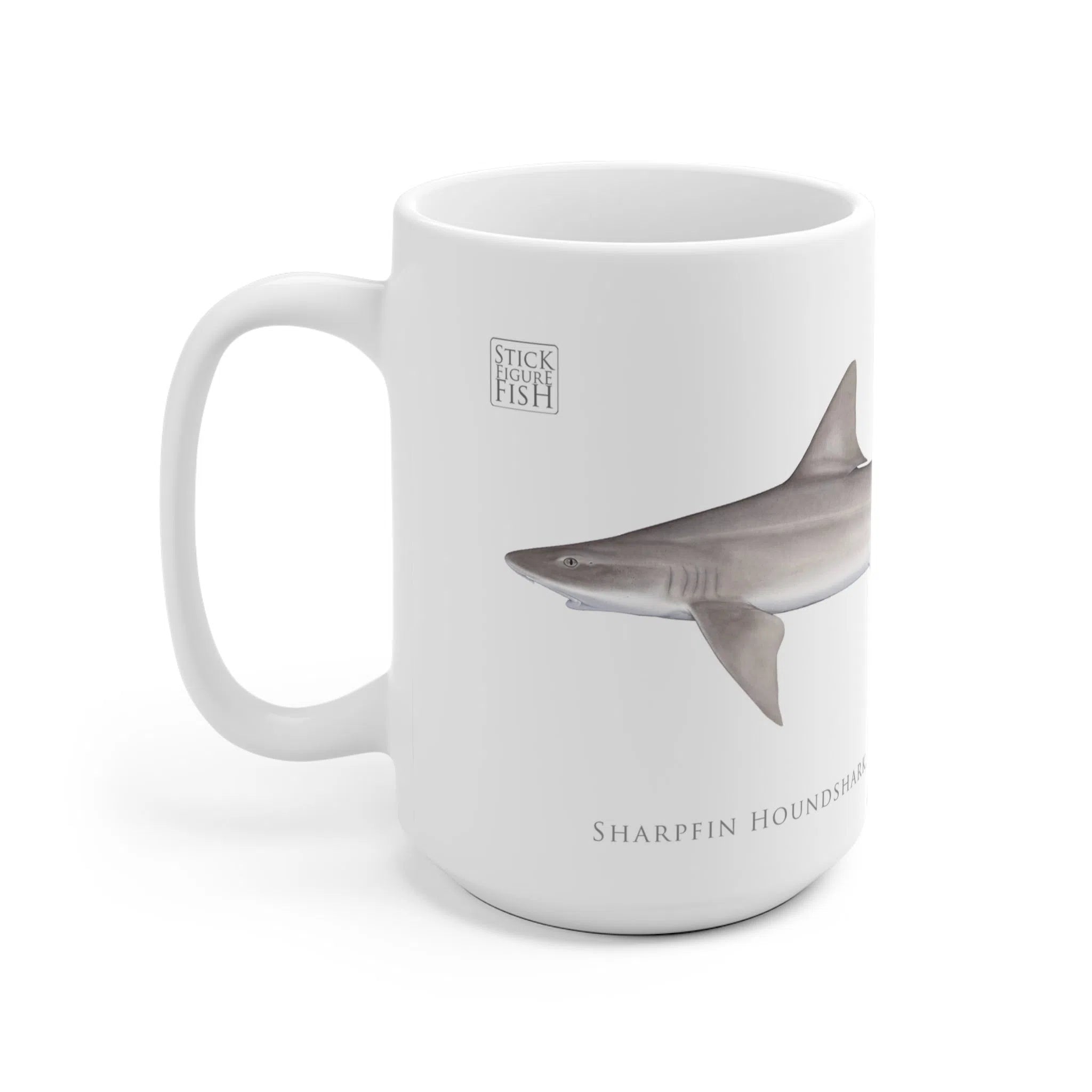 Choose Your Species - Shark or Ray - Mug-Stick Figure Fish Illustration