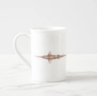 Common Sawshark - Fine Bone China Mug-Stick Figure Fish Illustration