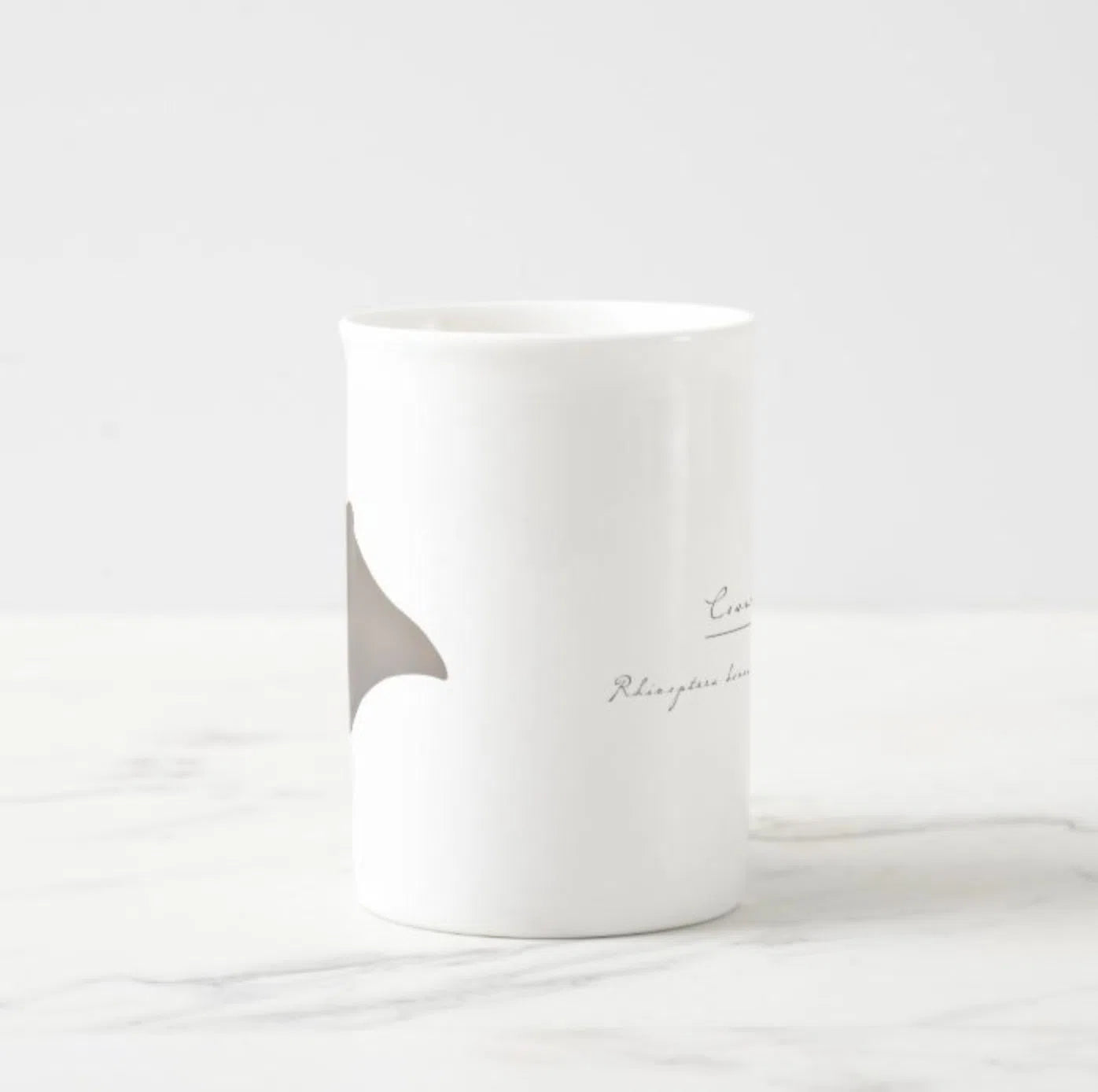 Cownose Ray - Fine Bone China Mug-Stick Figure Fish Illustration