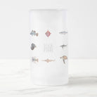 Everything - Frosted Glass Stein-Stick Figure Fish Illustration