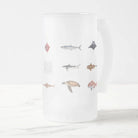 Everything - Frosted Glass Stein-Stick Figure Fish Illustration