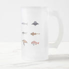 Everything - Frosted Glass Stein-Stick Figure Fish Illustration