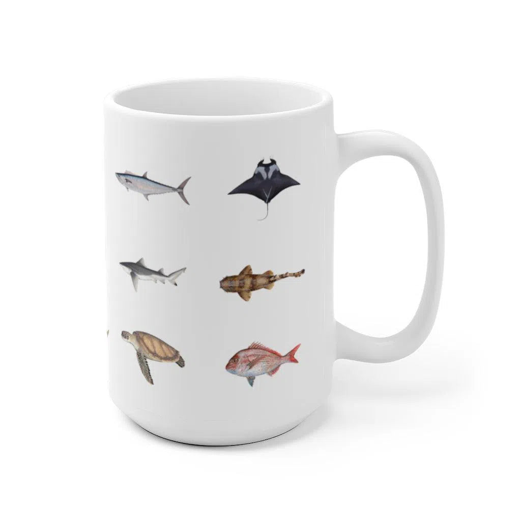 Everything Mug-Stick Figure Fish Illustration