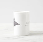 Giant Manta Ray - Fine Bone China Mug-Stick Figure Fish Illustration