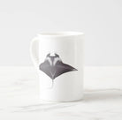 Giant Manta Ray - Fine Bone China Mug-Stick Figure Fish Illustration