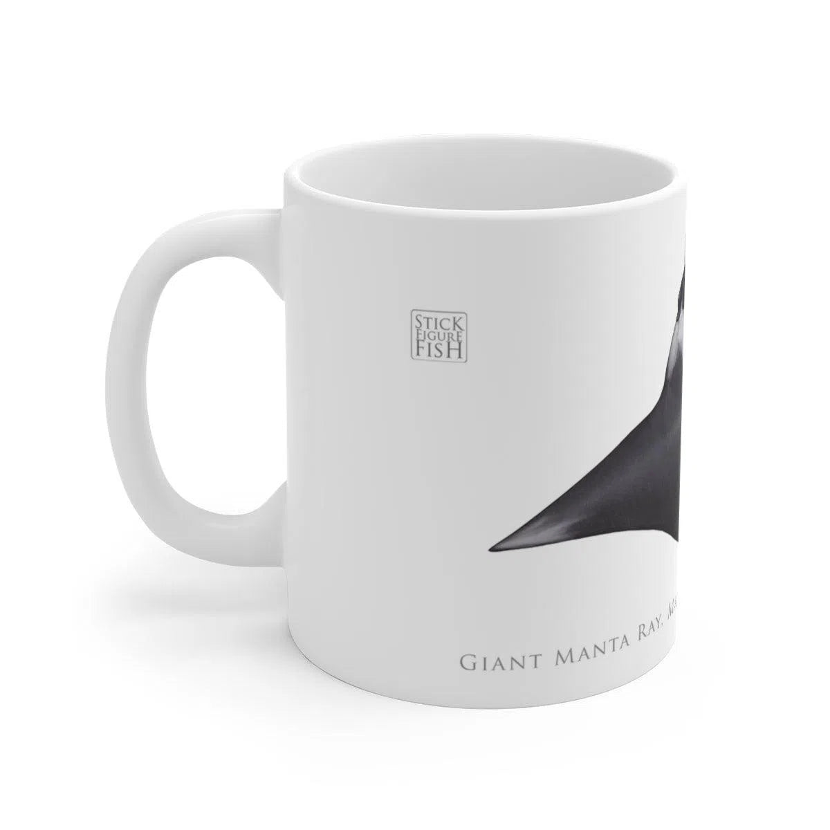 Giant Manta Ray Mug-Stick Figure Fish Illustration