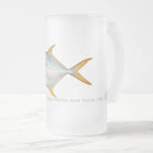 Giant Oystercracker (Permit) - Frosted Glass Stein-Stick Figure Fish Illustration