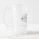 Giant Oystercracker (Permit) - Frosted Glass Stein-Stick Figure Fish Illustration