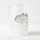 Giant Trevally - Frosted Glass Stein-Stick Figure Fish Illustration