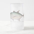 Giant Trevally - Frosted Glass Stein-Stick Figure Fish Illustration