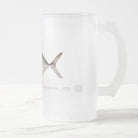 Giant Trevally - Frosted Glass Stein-Stick Figure Fish Illustration