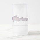 Goblin Shark - Frosted Glass Stein-Stick Figure Fish Illustration