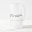 Goblin Shark - Frosted Glass Stein-Stick Figure Fish Illustration