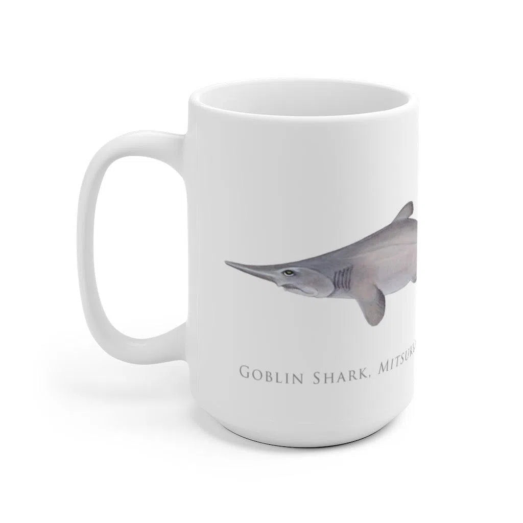 Goblin Shark Mug-Stick Figure Fish Illustration