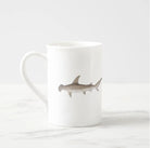 Great Hammerhead - Fine Bone China Mug-Stick Figure Fish Illustration