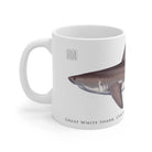 Great White Shark Mug-Stick Figure Fish Illustration