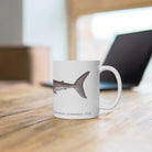 Great White Shark Mug-Stick Figure Fish Illustration