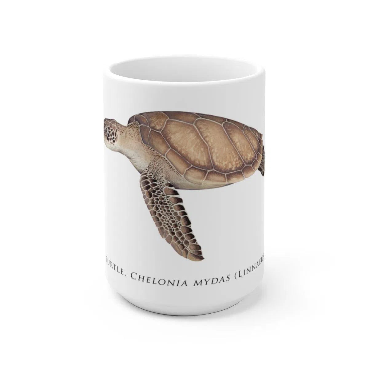 Green Sea Turtle Mug-Stick Figure Fish Illustration