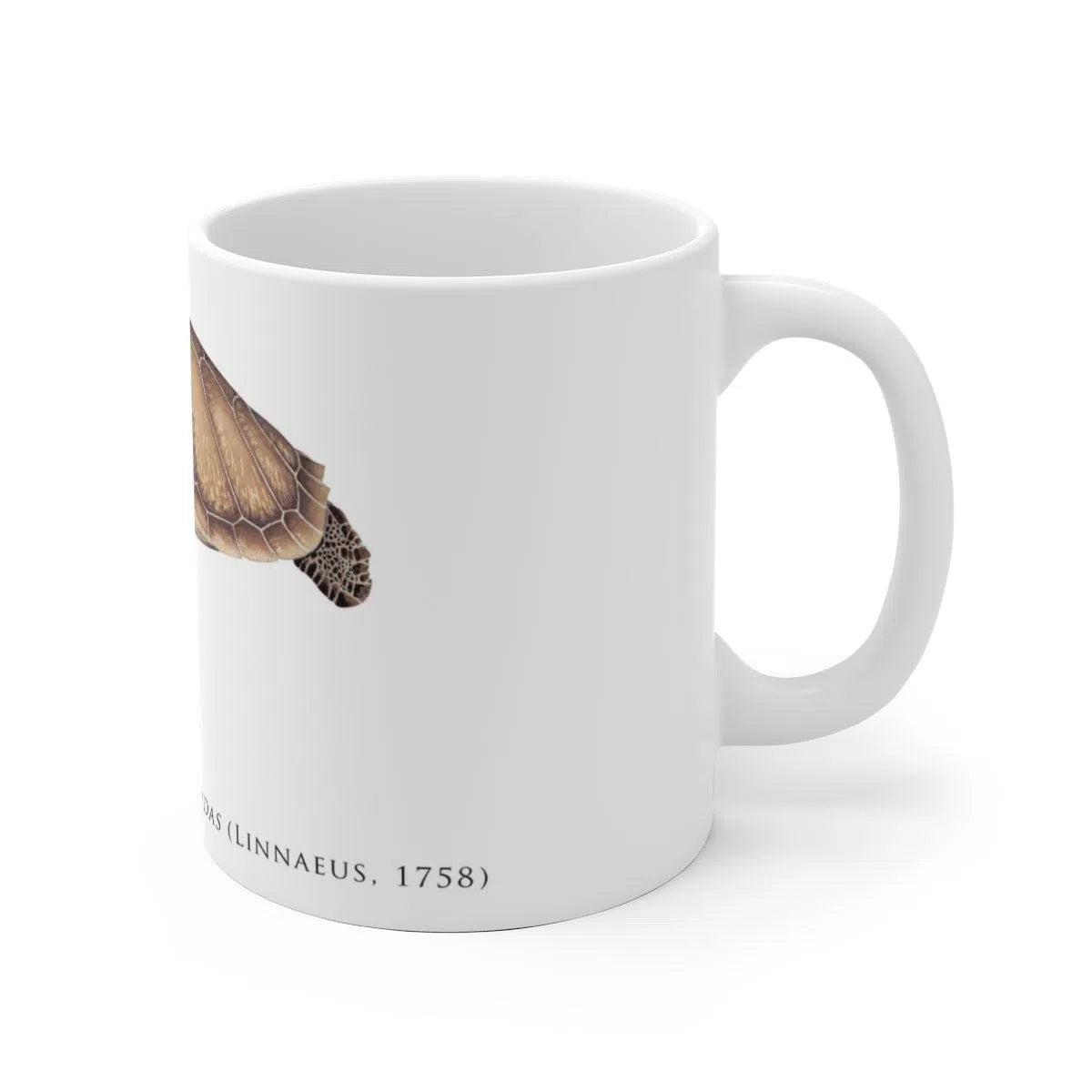 Green Sea Turtle Mug-Stick Figure Fish Illustration