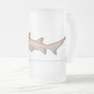 Greynurse Shark - Frosted Glass Stein-Stick Figure Fish Illustration