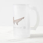 Greynurse Shark - Frosted Glass Stein-Stick Figure Fish Illustration