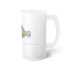 Harlequin Filefish - Frosted Glass Stein-Stick Figure Fish Illustration