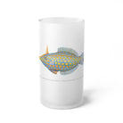 Harlequin Filefish - Frosted Glass Stein-Stick Figure Fish Illustration