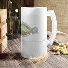 Harlequin Filefish - Frosted Glass Stein-Stick Figure Fish Illustration