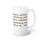 King George Whiting - Tessellation Series - Frosted Glass Stein-Stick Figure Fish Illustration